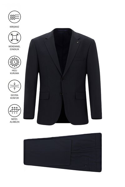 4 Drop Relaxed Fit Comfortable Cut Baggy Flex Suit Wool Suit