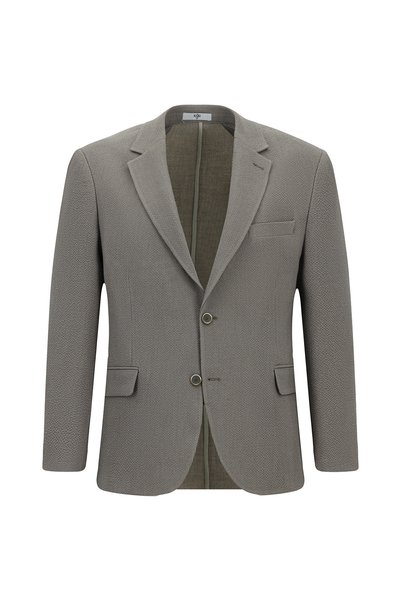 Regular Fit Plain Seersucker Jacket