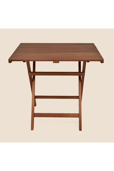 Folding Bistro Dining Table - Walnut - 70X80 cm