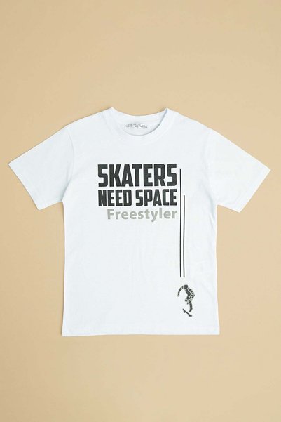 Skaters Need Space Printed Boy's T-Shirt