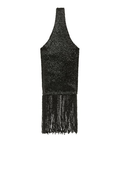 Black Beaded Women's Clutch