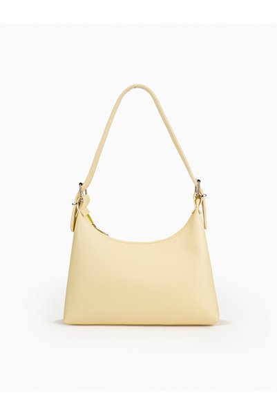 Yellow Shk325 Soft Leather Look Baguette Hand, Arm and Shoulder Bag