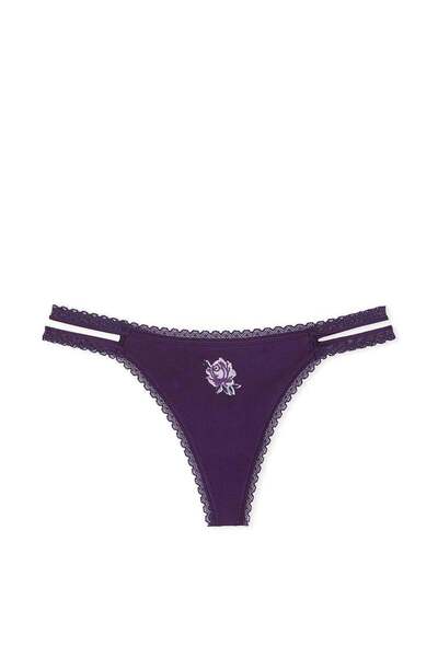 Wink lace strap thong
