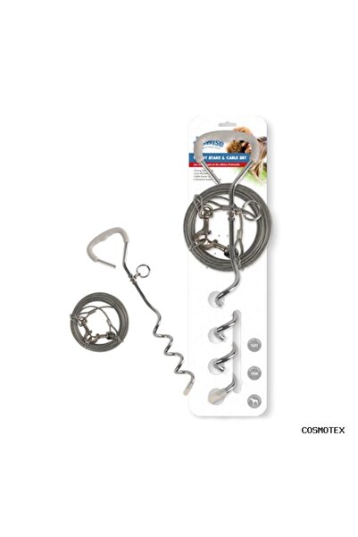 CSMO-TEX сет за врзување кучиња 45 cm колче - (130030) 4,5M кабел
