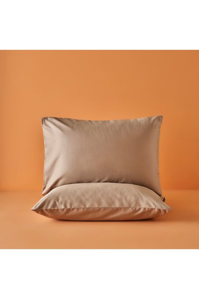 100% Cotton Sateen Supreme 2-Piece Pillowcase Taupe (50x70 cm)