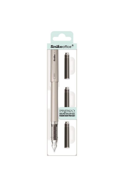Dolma Kalem Pri̇meo Single Box Gray +1Cartridge Blue Gift from Us