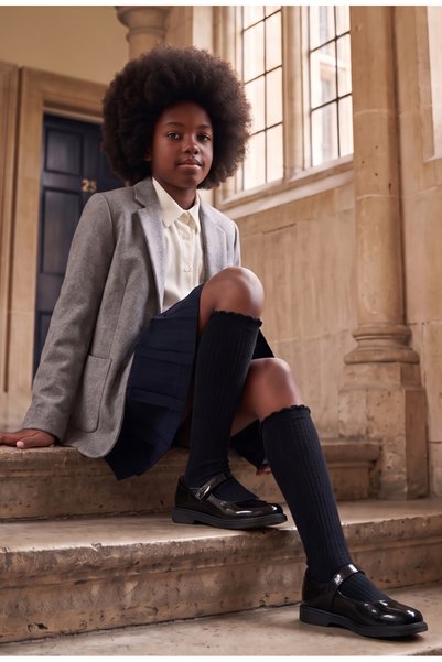 Girl's knee-high socks black