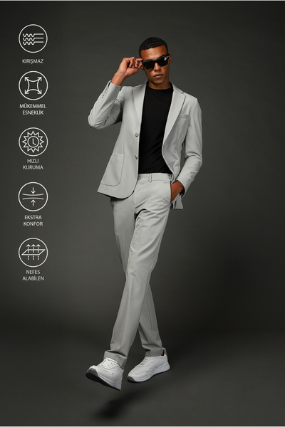 Techno-Line 7 Drop Super Slim Fit Extra Slim Fit Suit