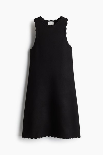 Wavy Hem Mini Dress