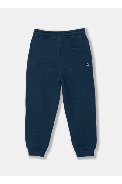 Benetton Elastic Leg Dark Navy Blue Boys' Sweatpants 30Dscf06W