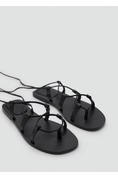 Leather banded sandals