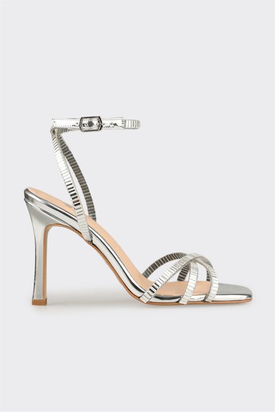 Lame Women's Heeled Sandals