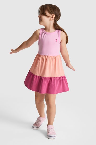 Girl's Pink Knitted Dress 50325651-Vr041