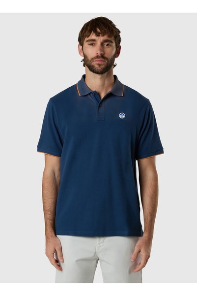 Navy Blue Men's Polo T-Shirt Ns0000692464