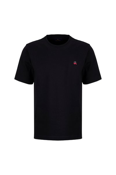 Black Men's Logo Printed Polo T-Shirt Bbss26Mts018