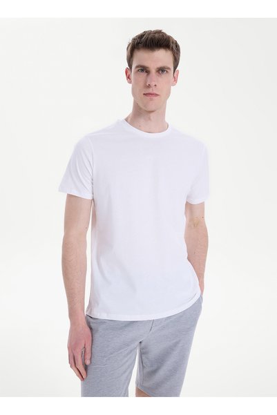 Lemon White Men's T-Shirt L6Sm-Tst9522