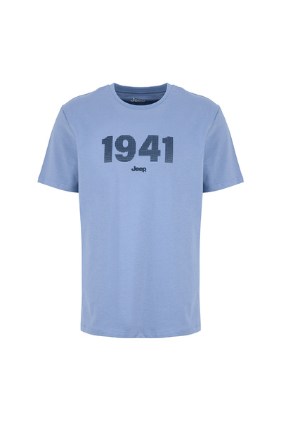 Light Blue Men's Relaxed Printed T-Shirt J6Sm-Tst7303