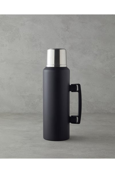 Good Mood Heatlock Thermos with Steel Cup 1.5L Black
