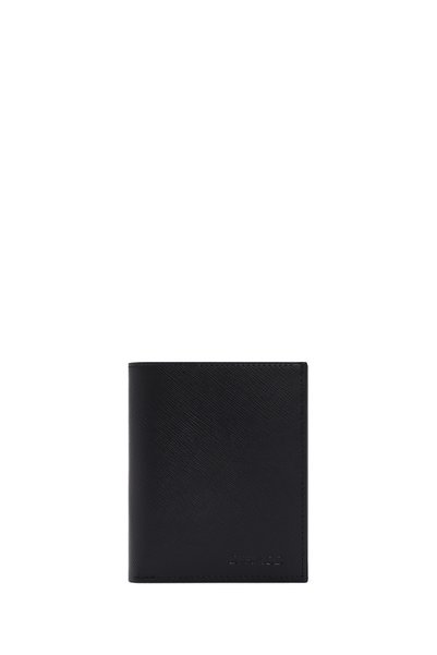 Men's Black Leather Wallet 000A2D3093Cv