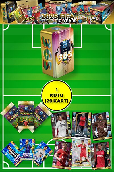 Panini Fifa 365 - 2025 официјална TC лимена кутија - Фудбалски картички во метална кутија (1 КУТИЈА) МОДЕЛ 1