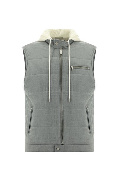 Hooded Sports Italian Wool Vest