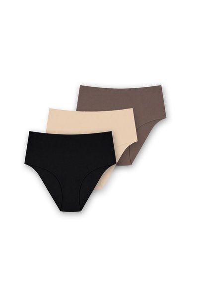 3-Pack Invisible Laser Cut High Waist Slip Panties