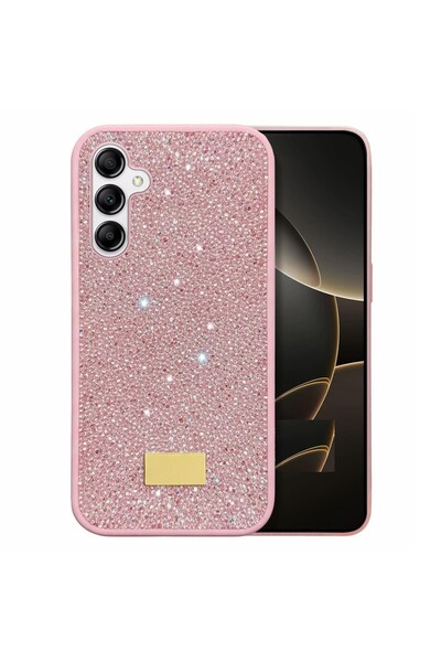 Tecno Spark 40 Pro 4G футрола со силиконски рабови украсена со камења сјајна луксузна дијамантска маска