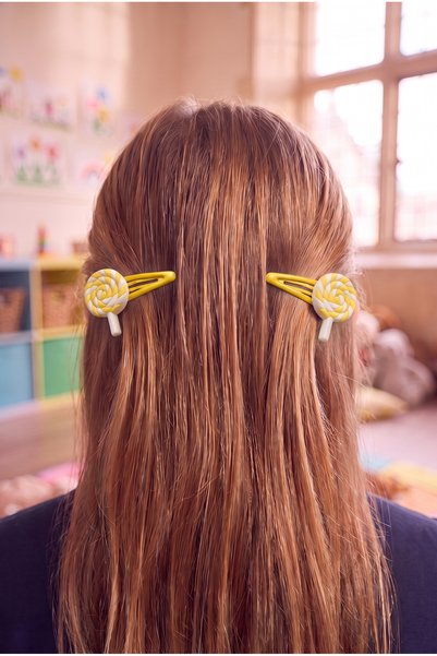 Girl's Candy Shaped Clasp Buckle Yellow