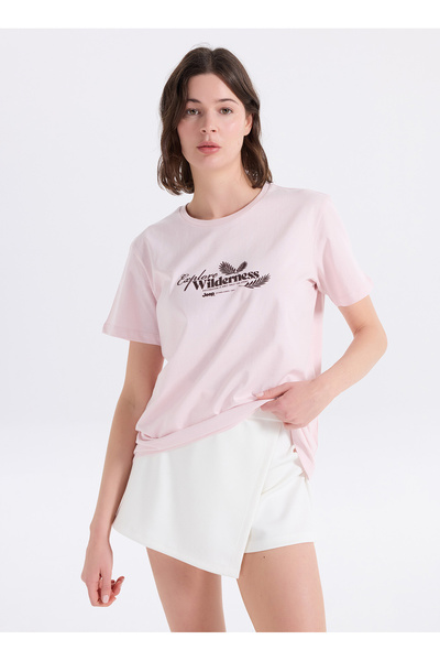 Pink Women's Relaxed Printed T-Shirt J6Sl-Tst7182