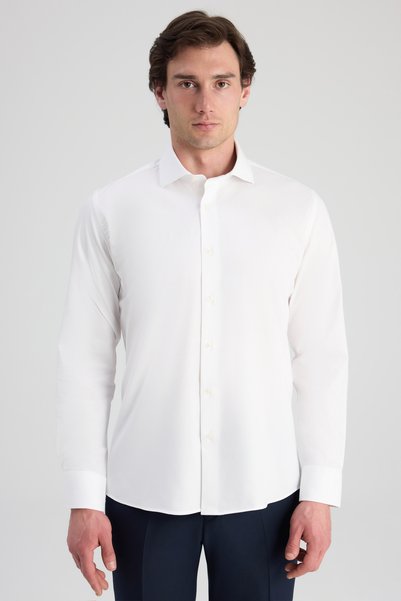 Ds Damat Slim Fit White Dobby Shirt