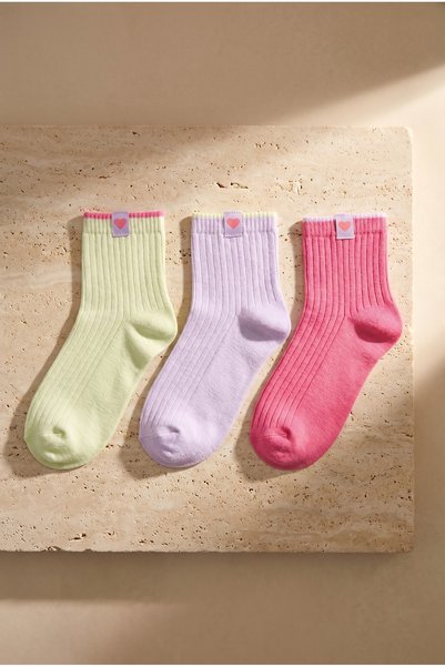 3-Pack Fairytale Women's Ankle Socks Multicolor