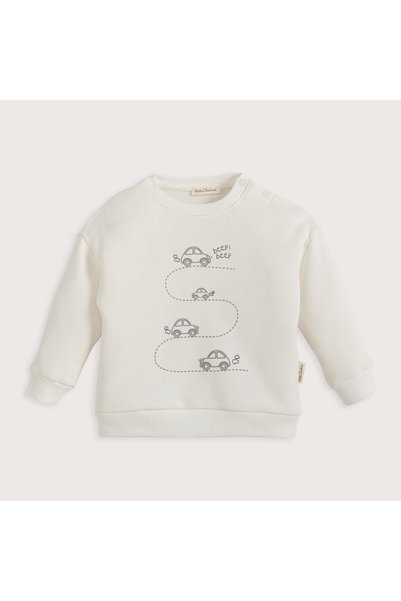 Little Driver Sweatshirt Ecru