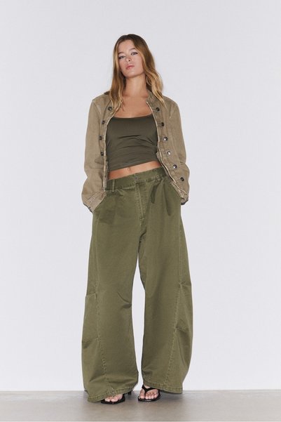 100% Cotton Barrel Pants