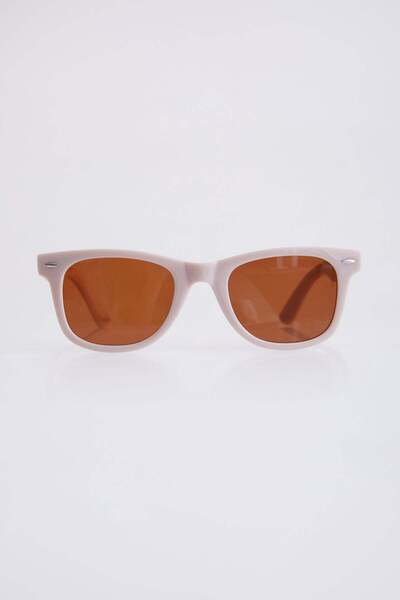 Bone Frame Sunglasses with Metal Accessory Detail