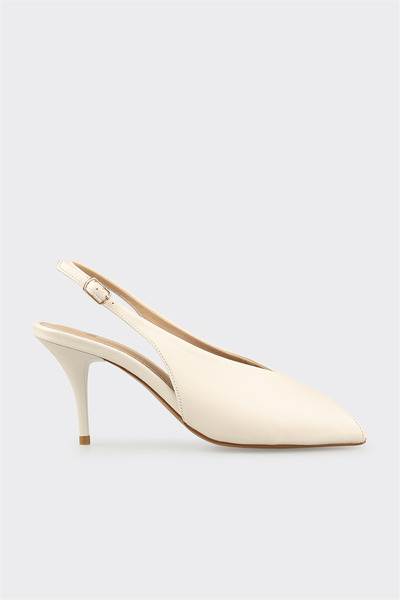 Ecru Leather Women's Classic Shoes