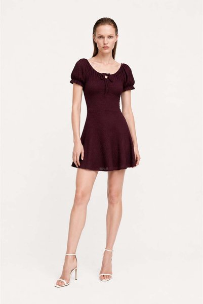 Boat Neck Midi Length Dress