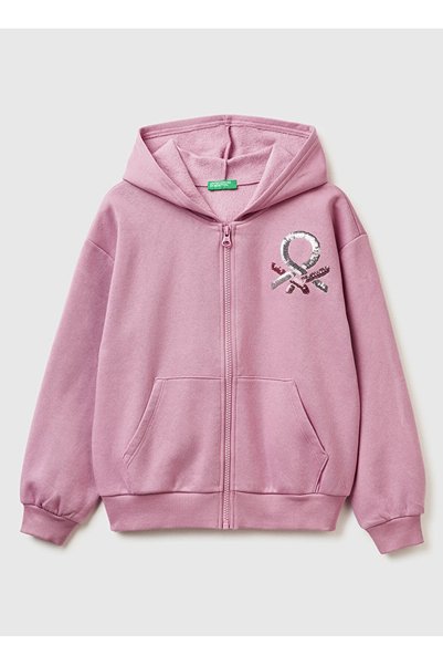 United Colors of Pink Girls' Sequined Sweatshirt 39M2C505O