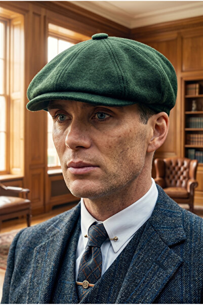 Машка капа Peaky Blinders возачка кашмир капа бере федора зелена cp224u