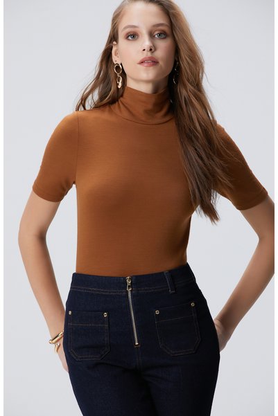 Camel Wool Blend T-Shirt