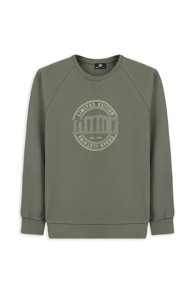 Crew Neck Regular Fit Printed Cotton Sweatshirt