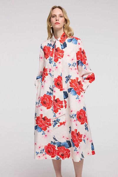 Mert Aslan Patterned Shirt Dress