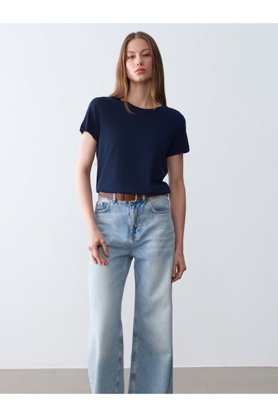 32852 Basic T-Shirt-Dark Blue