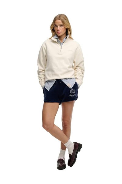 Navy Blue Women's Logo Printed Shorts W7110501A
