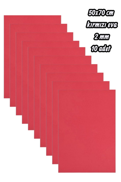 50X70 cm Red Eva 2 mm 10 Pieces