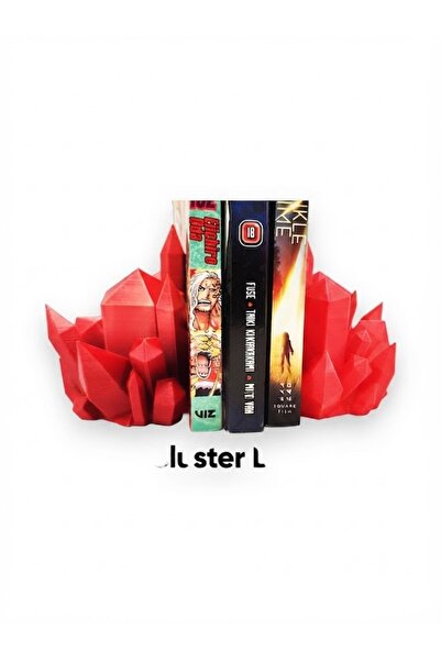 Кристален држач за книги двоен сет држач за книги декор за полица 3D декоративен подарок