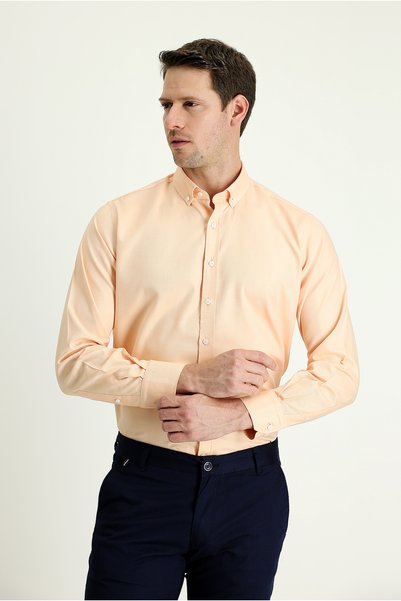 Long Sleeve Regular Fit Oxford Cotton Shirt