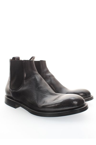 Black Men's Leather Boots 19070C