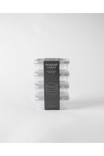Bonn 2-Piece Storage Container - Soft Gray - 4X500 ml