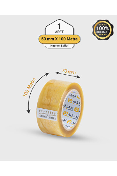 Проѕирна лента за пакување 50 mm X 100 mt, леплива лента што не се кине - 1 ПАРЧЕ