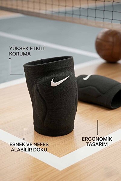 Dri-Fit професионални штитници за колена за одбојка бело-црни - сет спортски штитници за колена со апсорпција на удари (1 пар)